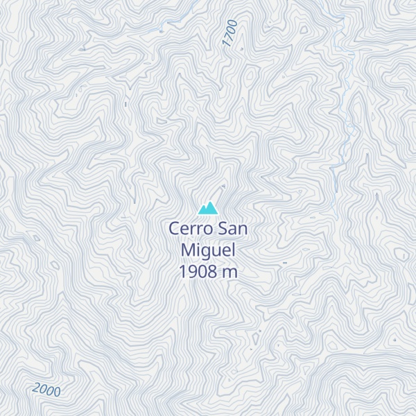 Map of Cerro San Miguel