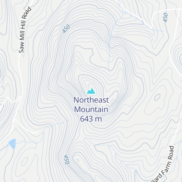 Map of Northeast Mountain