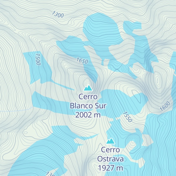 Map of Cerro Blanco Sur