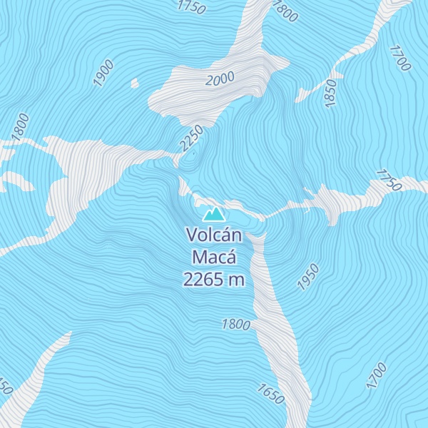 Map of Volcán Macá