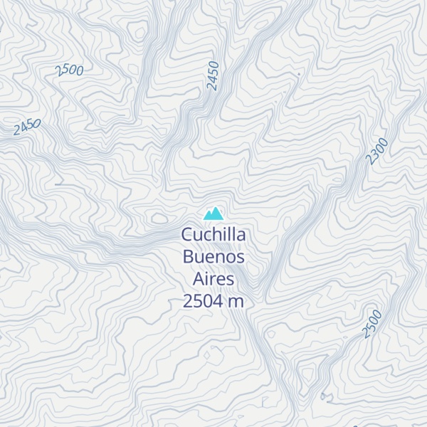 Map of Cuchilla Buenos Aires