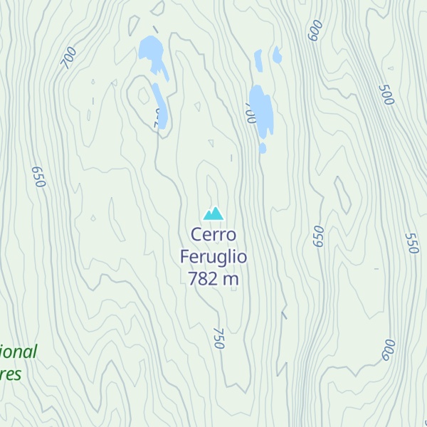 Map of Cerro Feruglio