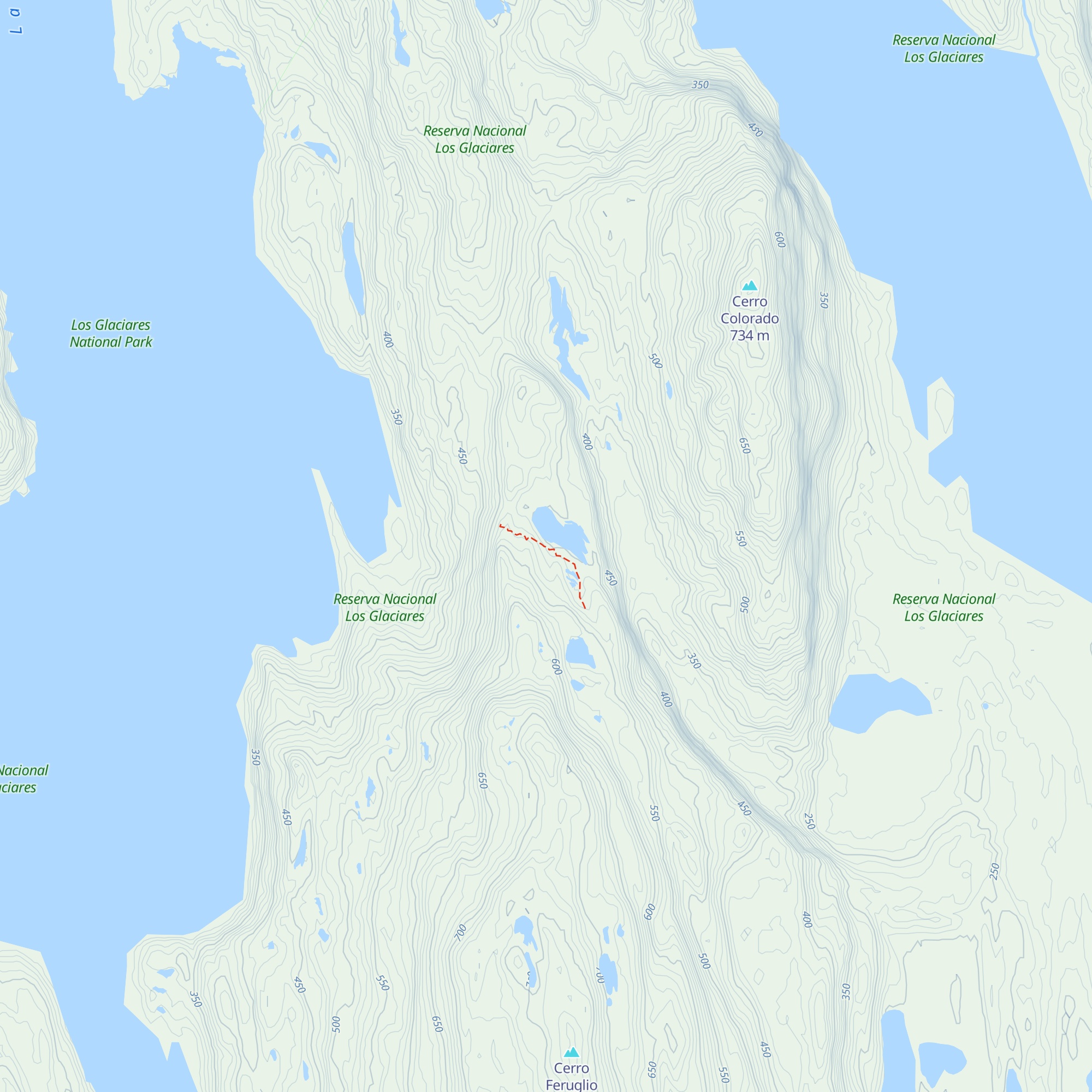 Refugio Upsala map