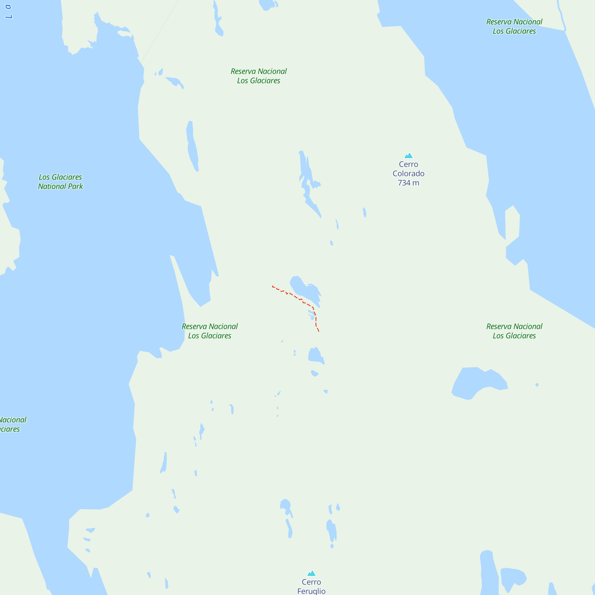 Refugio Upsala map