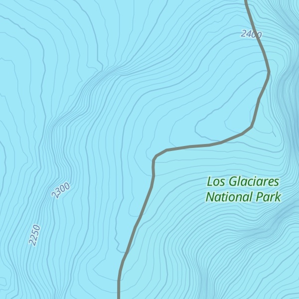 Map of Cerro Comandante Piedra Buena