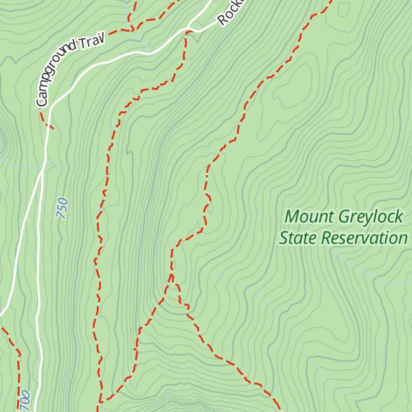 Map of Saddle Ball Mountain