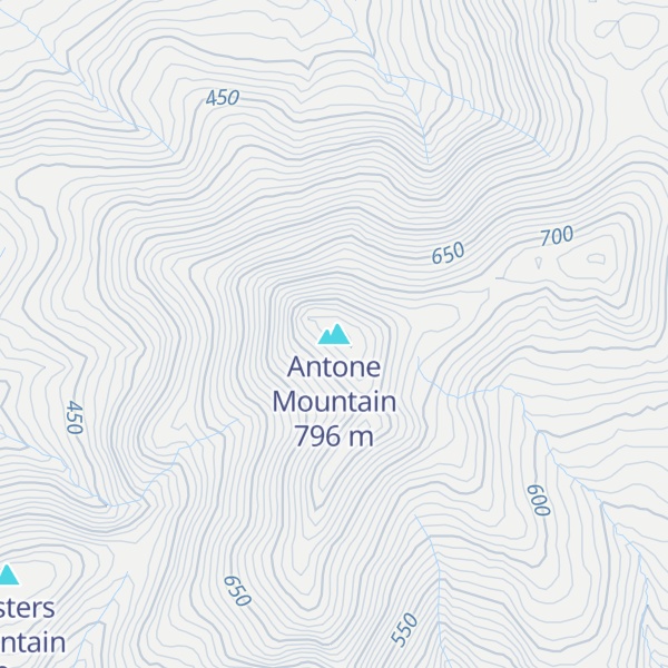 Map of Antone Mountain