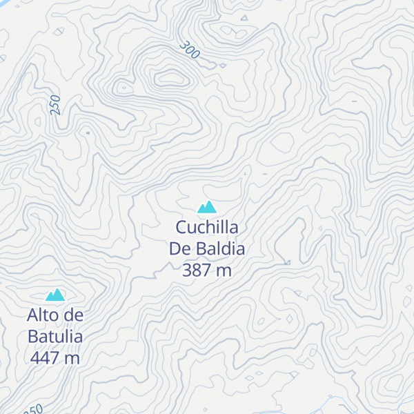 Map of Cuchilla De Baldia