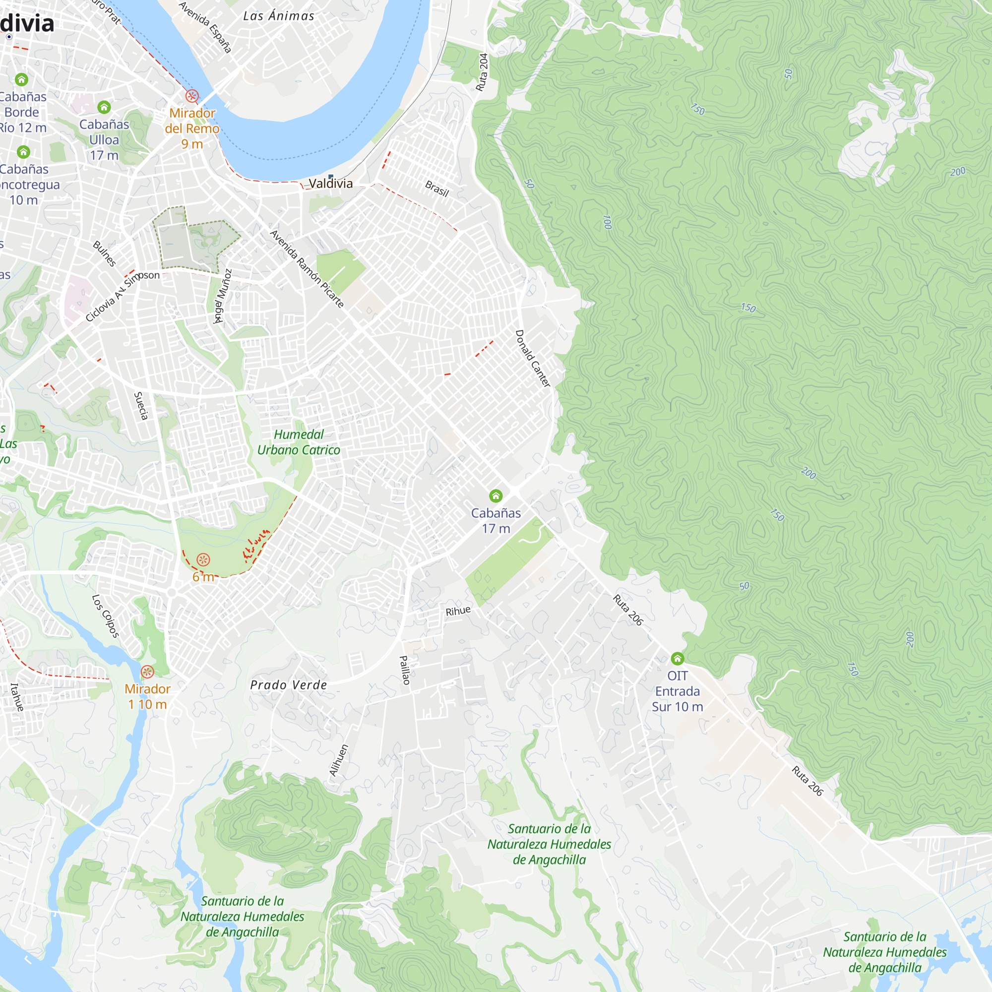 Cabañas map