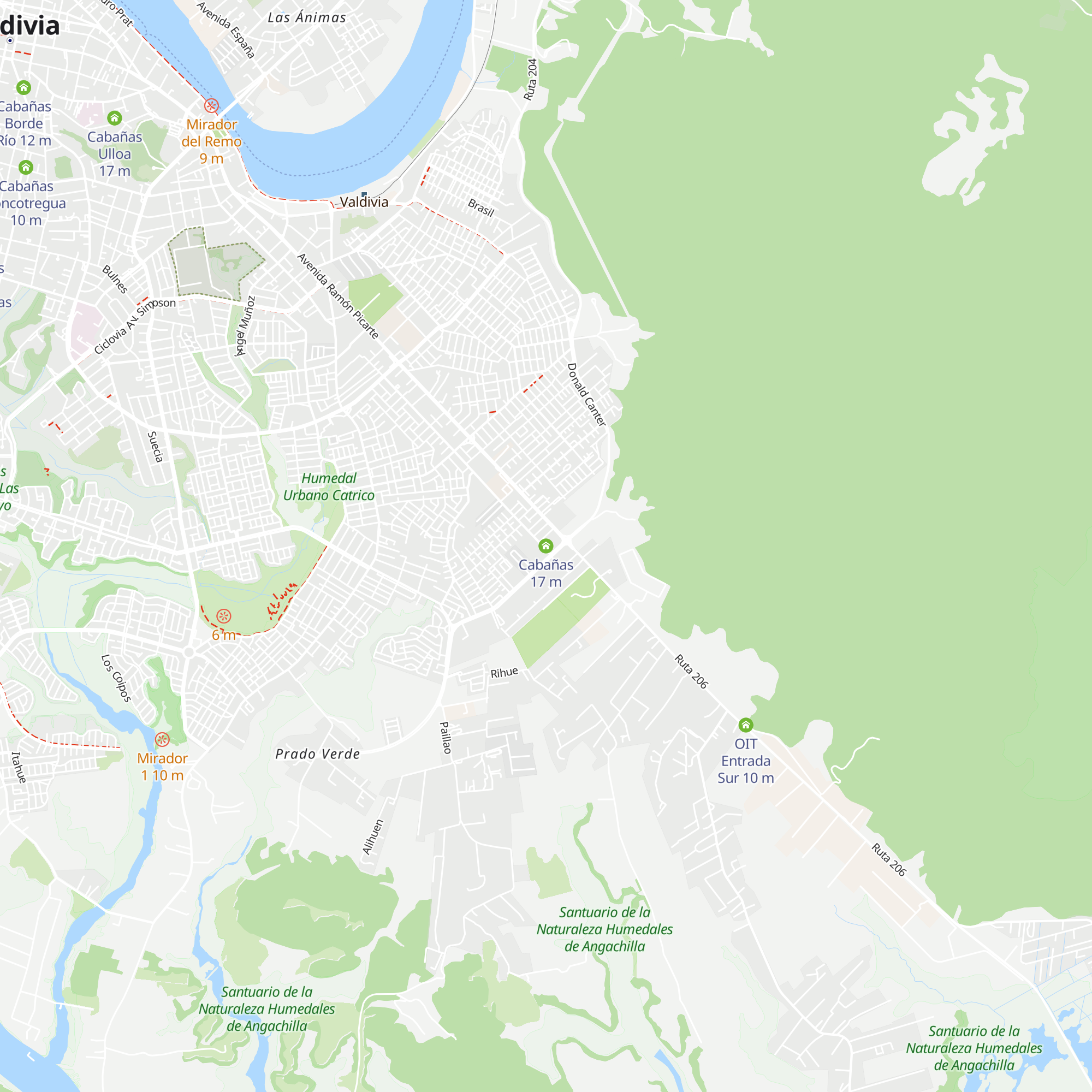 Cabañas map
