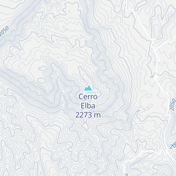 Map of Cerro Elba
