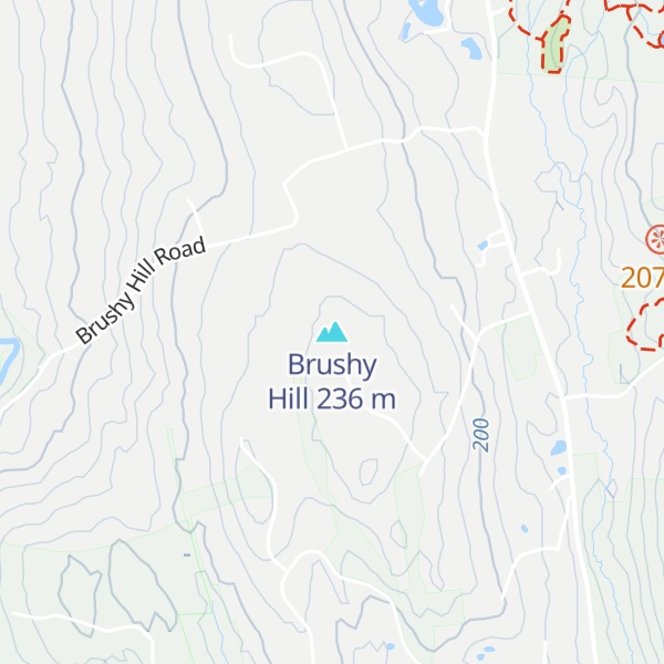 Map of Brushy Hill