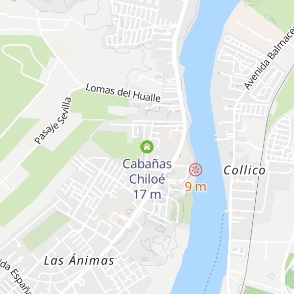 Map of Cabañas Chiloé