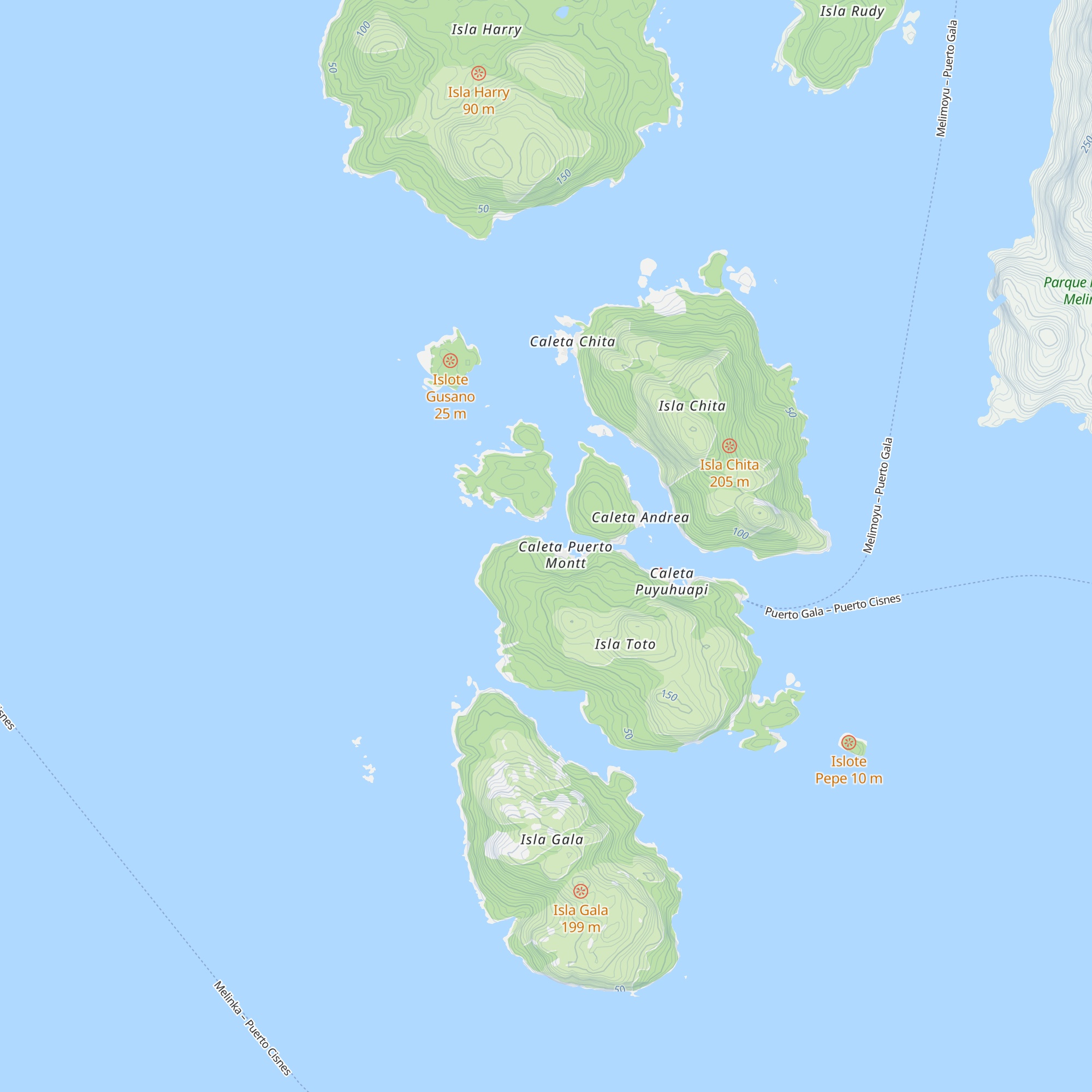 Cabañas la Nena map
