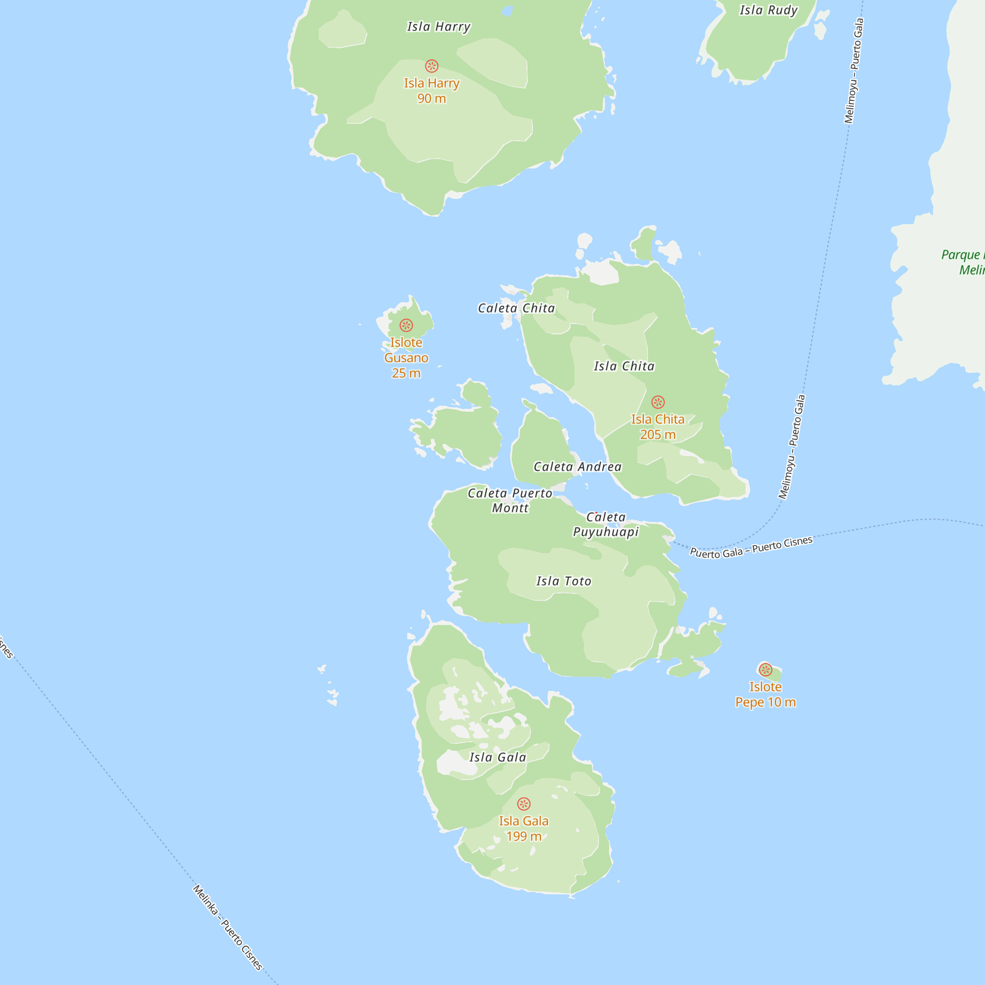 Cabañas la Nena map
