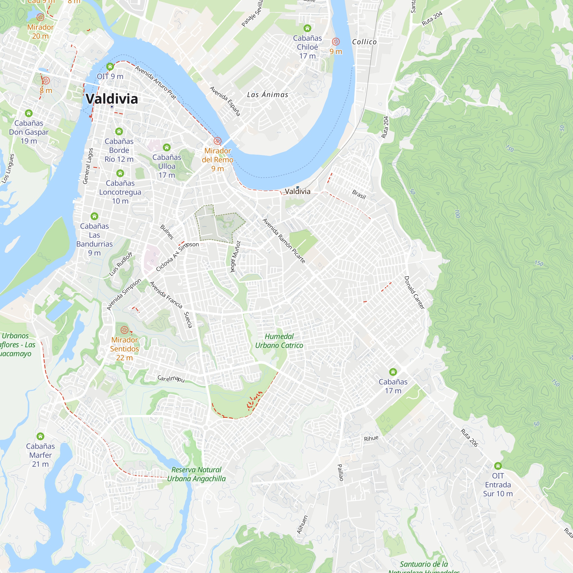Cabañas Mancera map