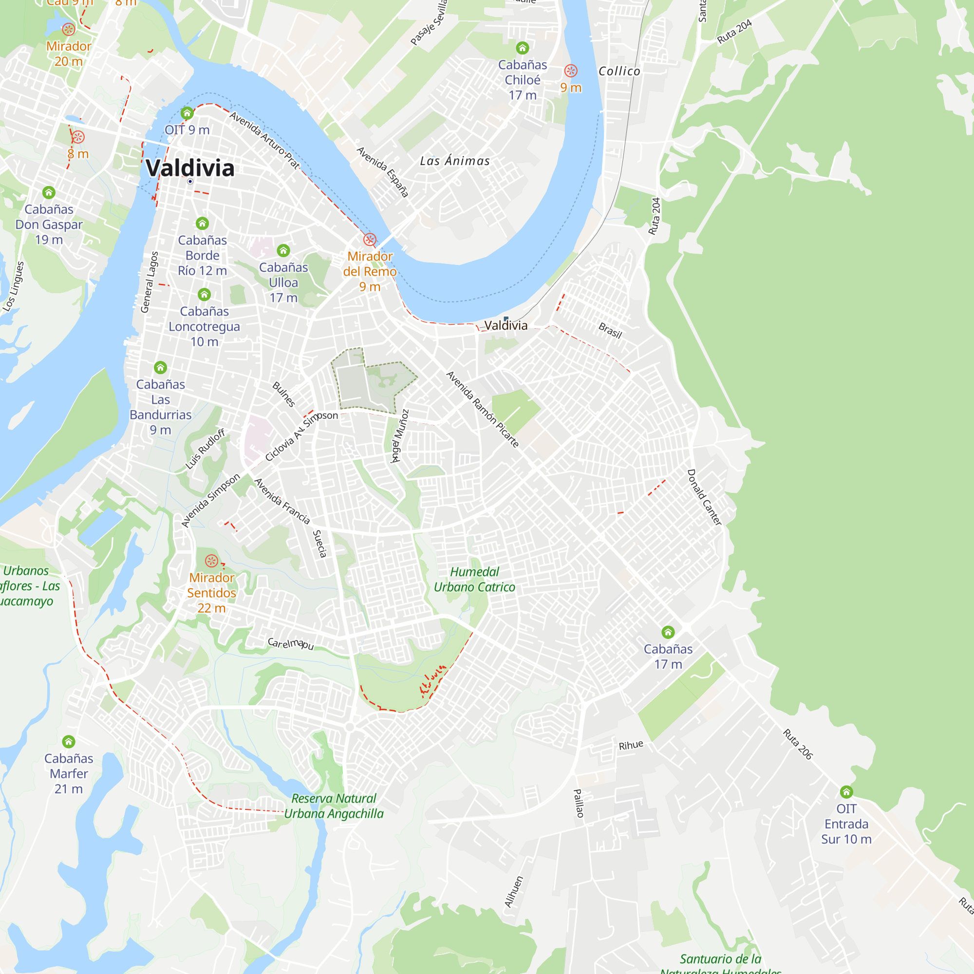 Cabañas Mancera map