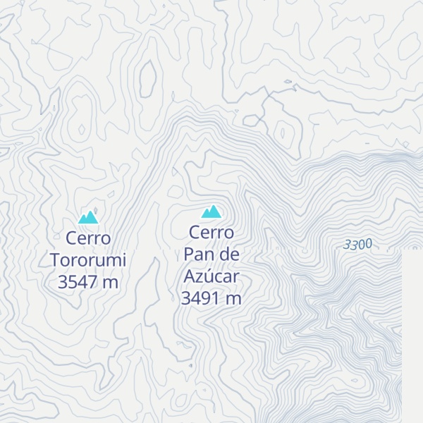 Map of Cerro Pan de Azúcar