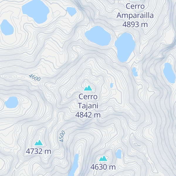 Map of Cerro Tajani