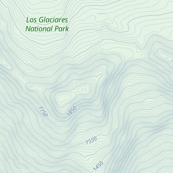 Map of Cerro Glaciar
