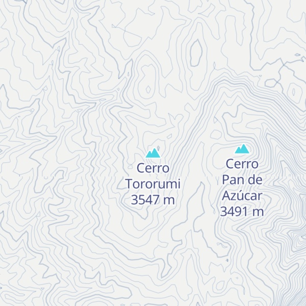 Map of Cerro Tororumi