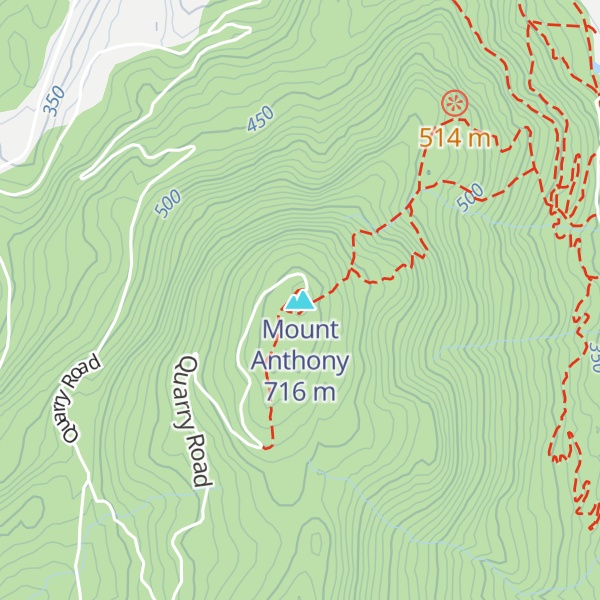 Map of Mount Anthony