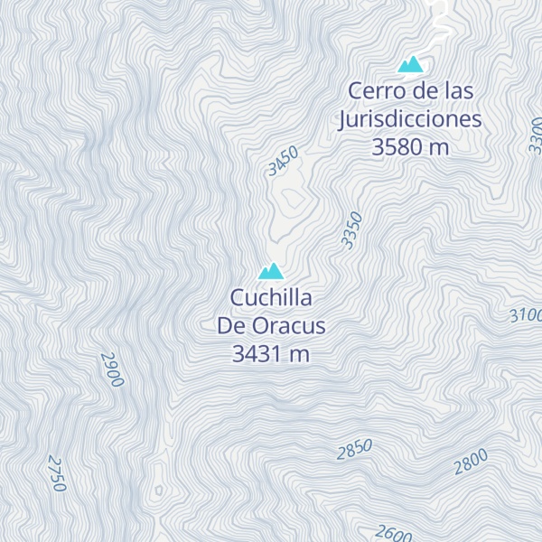 Map of Cuchilla De Oracus