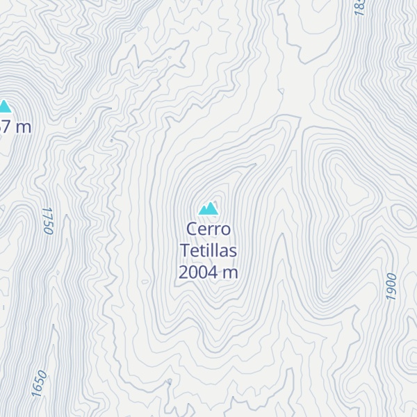 Map of Cerro Tetillas