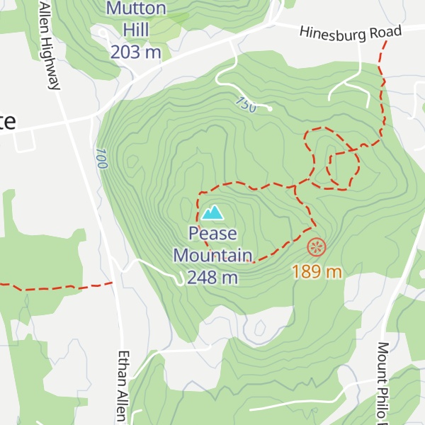 Map of Pease Mountain