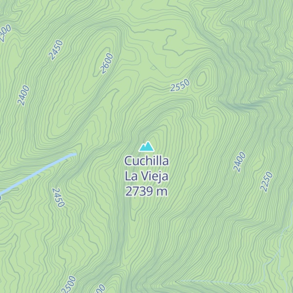 Map of Cuchilla La Vieja