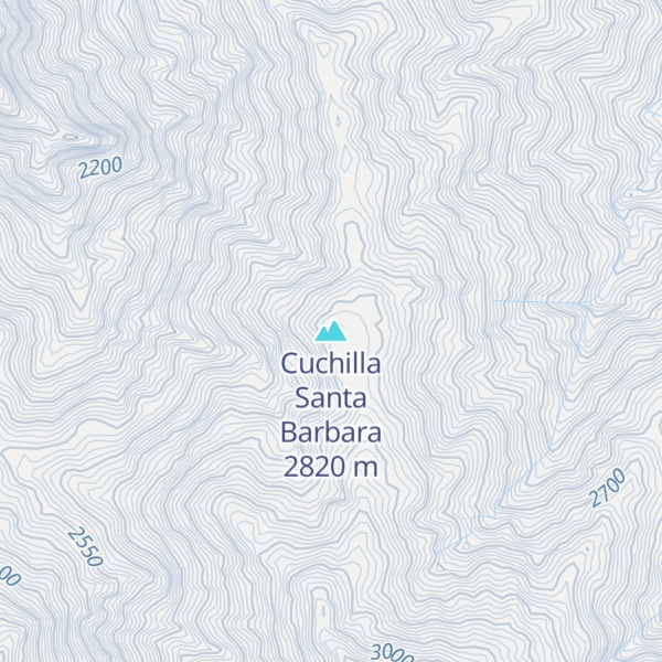 Map of Cuchilla Santa Barbara