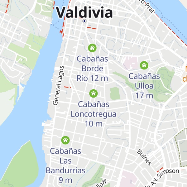 Map of Cabañas Loncotregua