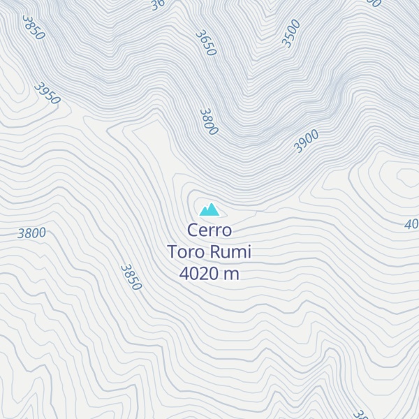 Map of Cerro Toro Rumi
