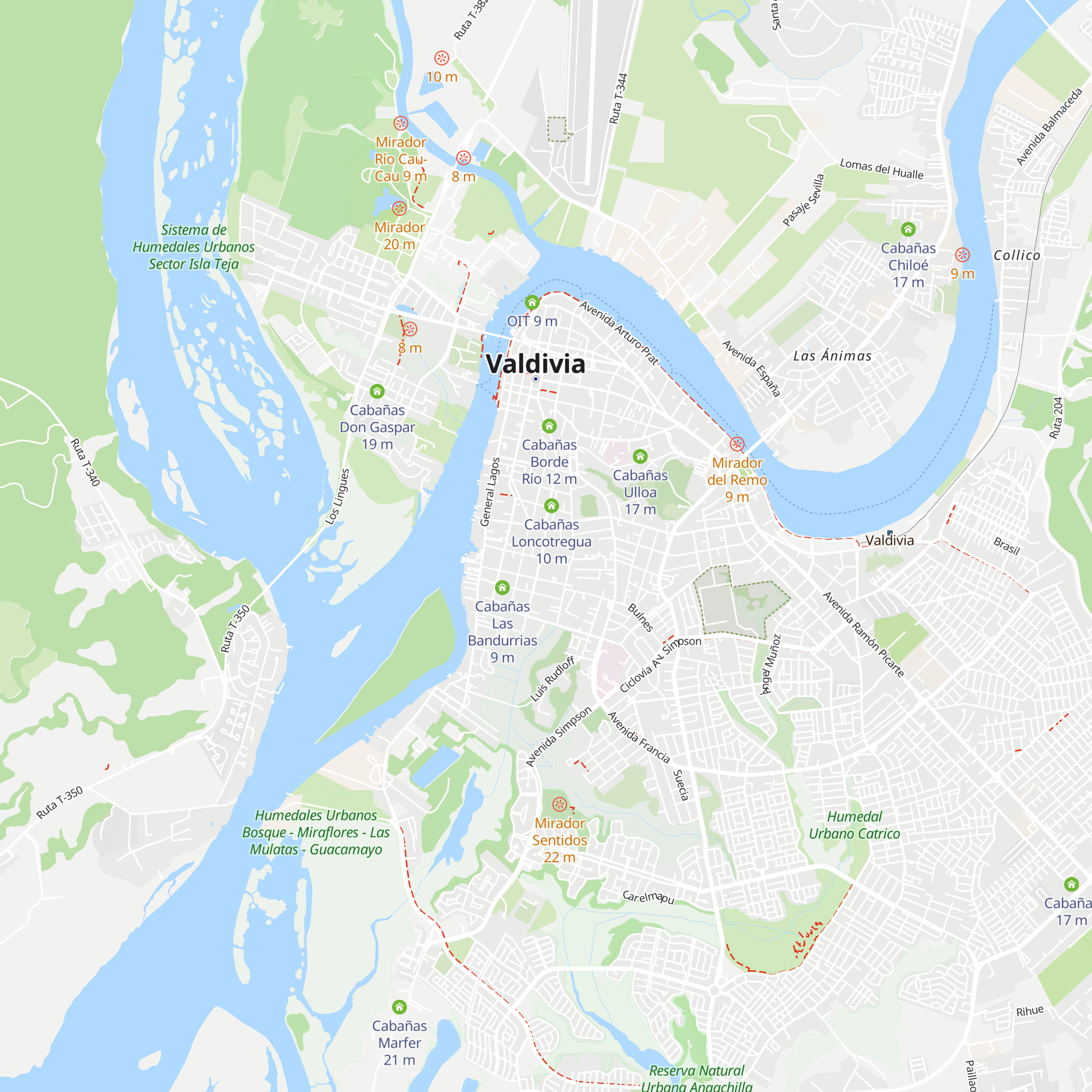 Cabaña Loncotregua map