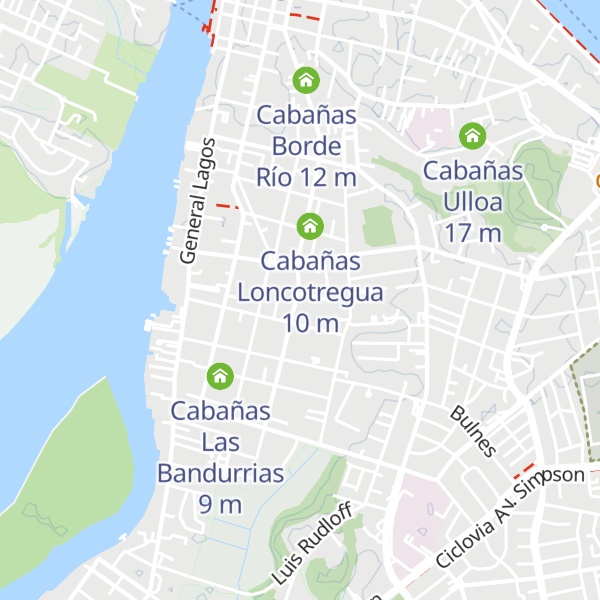 Map of Cabaña Loncotregua