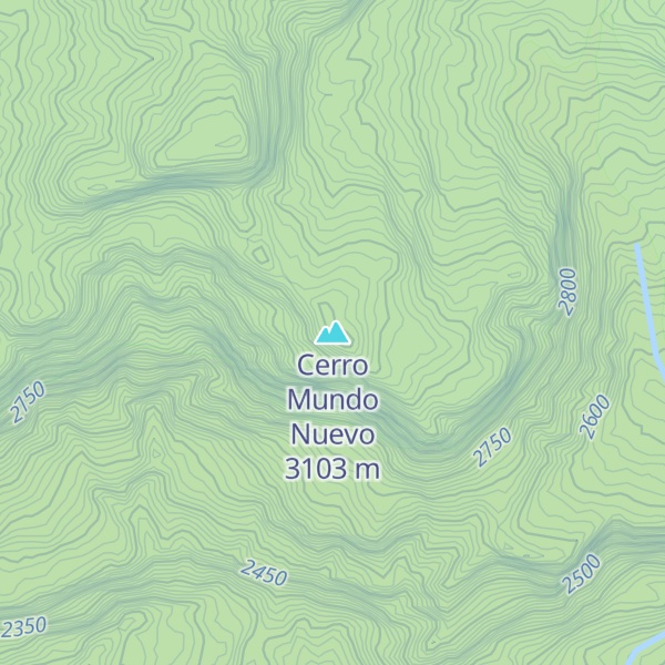 Map of Cerro Mundo Nuevo