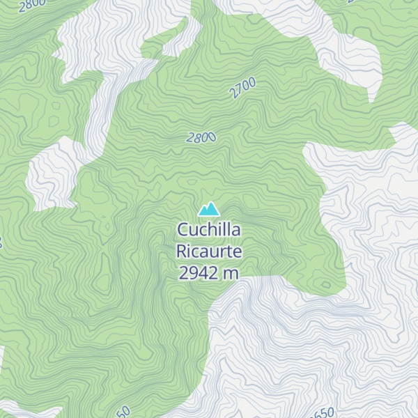 Map of Cuchilla Ricaurte