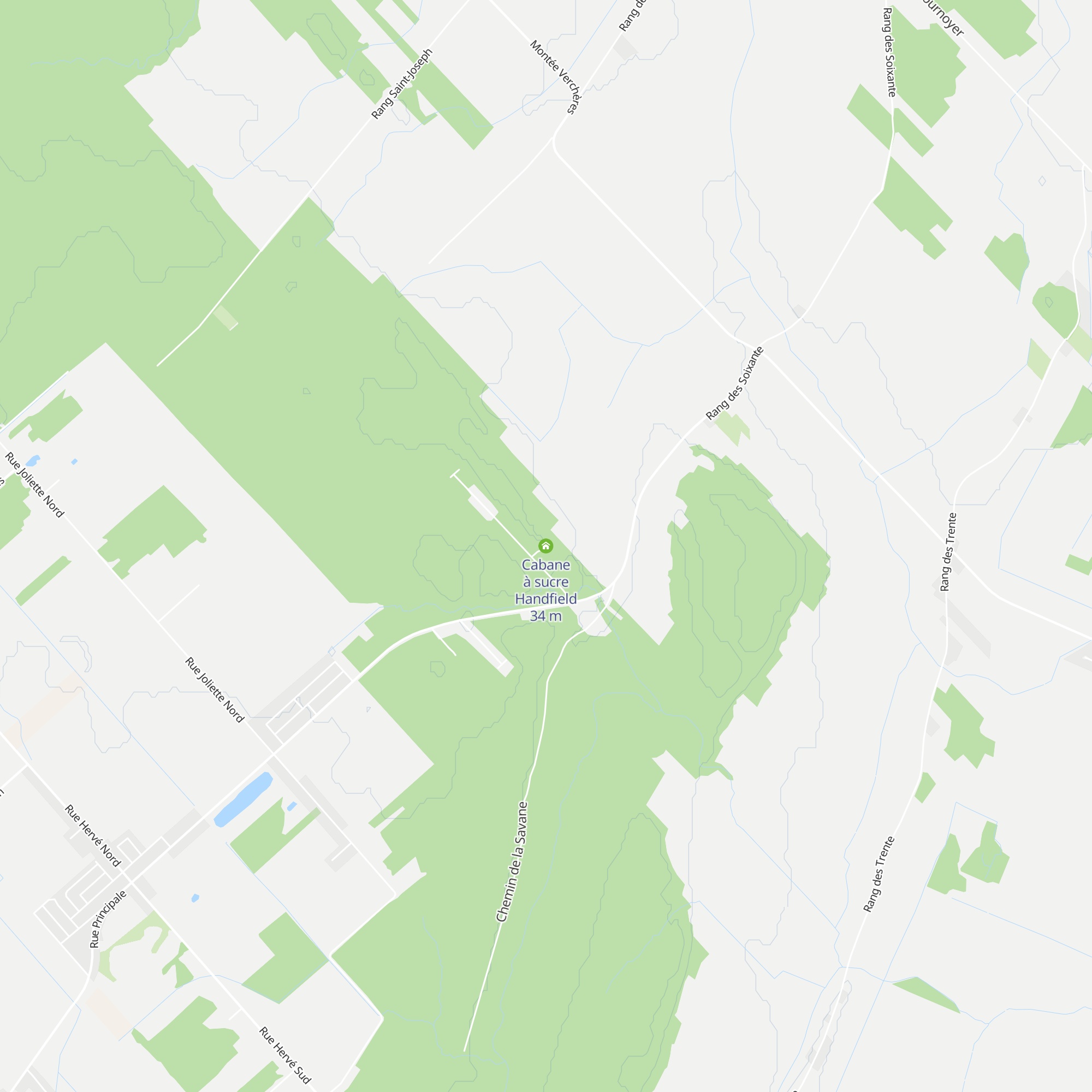 Cabane à sucre Handfield map