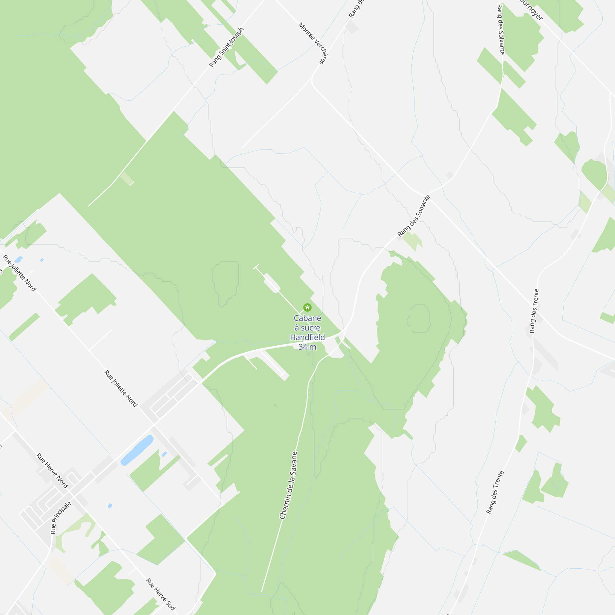 Cabane à sucre Handfield map