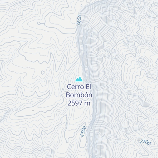 Map of Cerro El Bombón