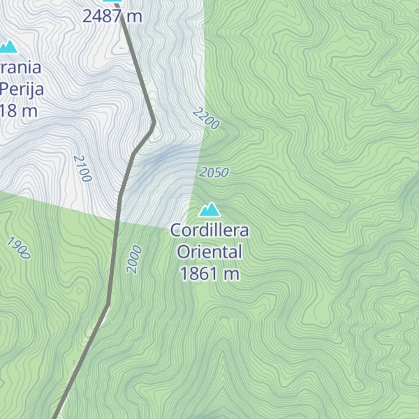 Map of Cordillera Oriental