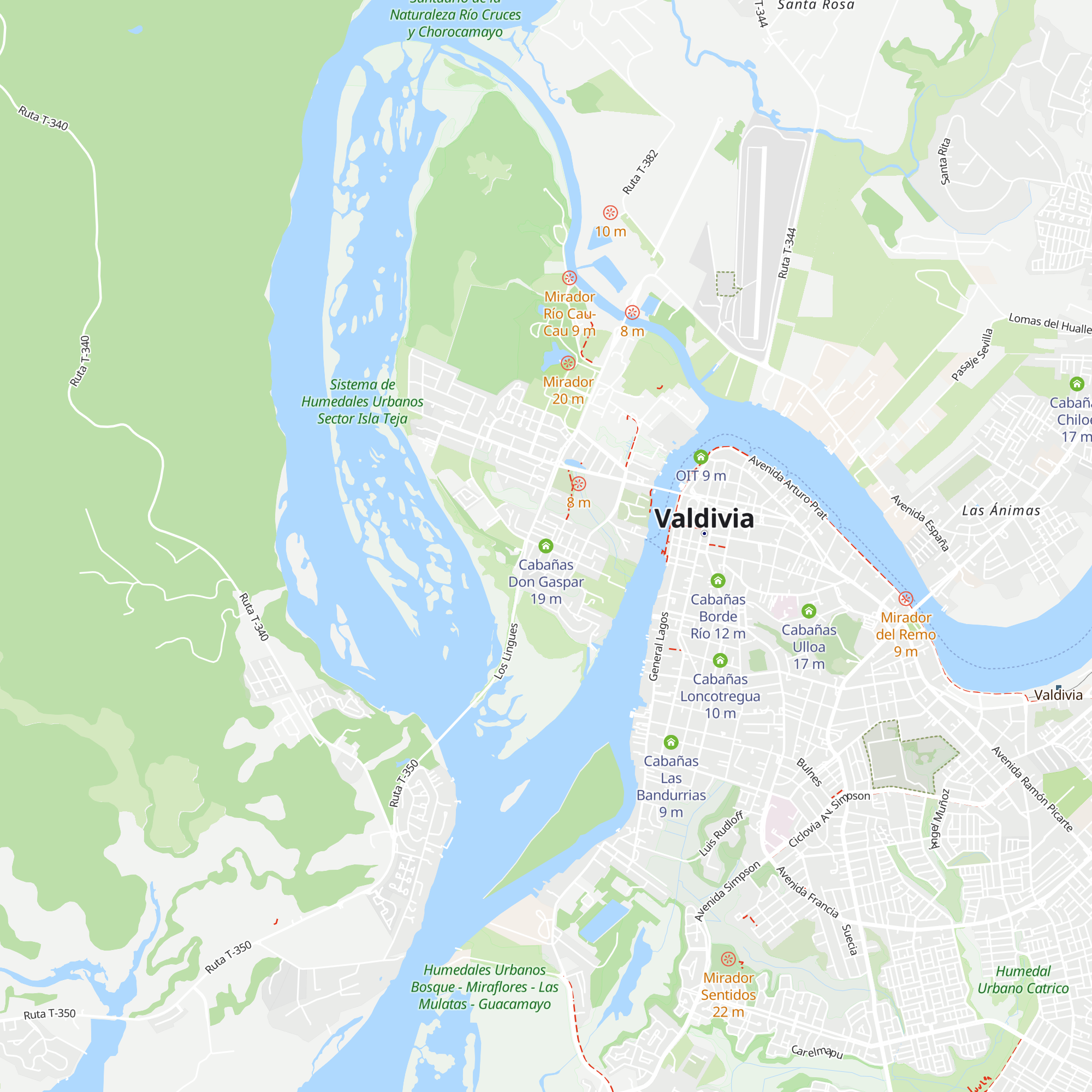 Cabañas Don Gaspar map