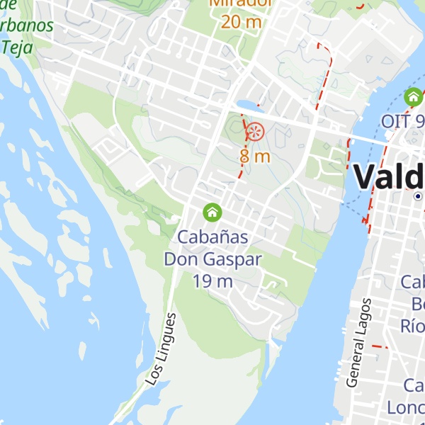 Map of Cabañas Don Gaspar