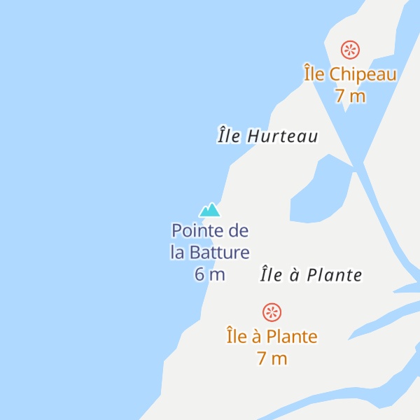 Map of Pointe de la Batture