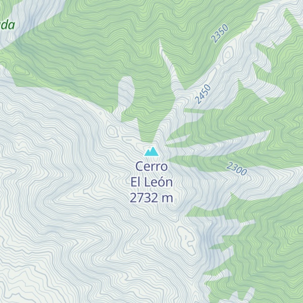 Map of Cerro El León