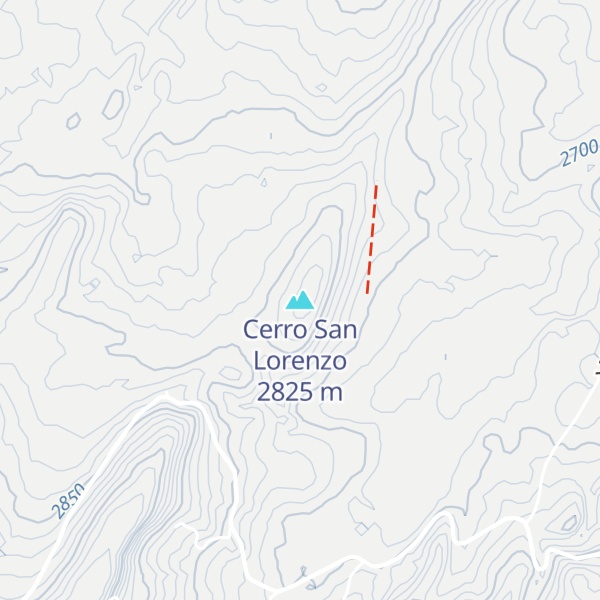Map of Cerro San Lorenzo