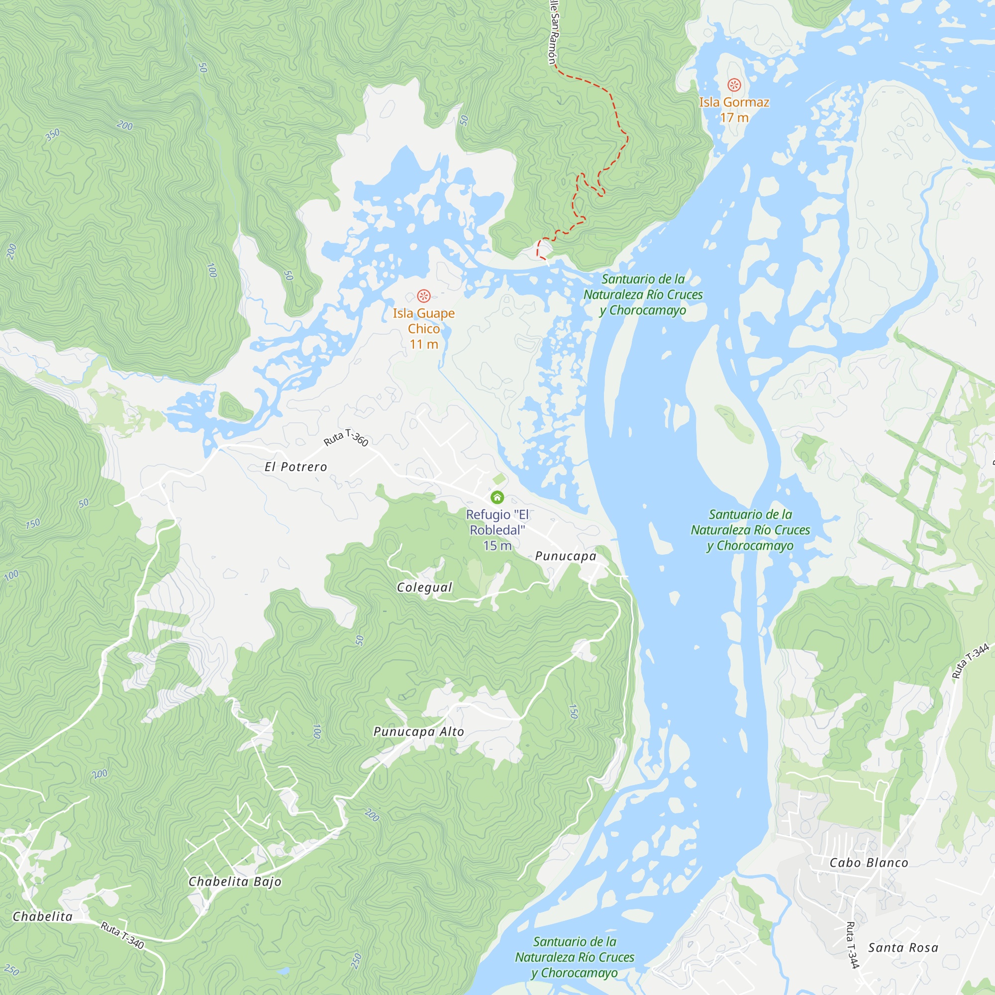 Refugio "El Robledal" map
