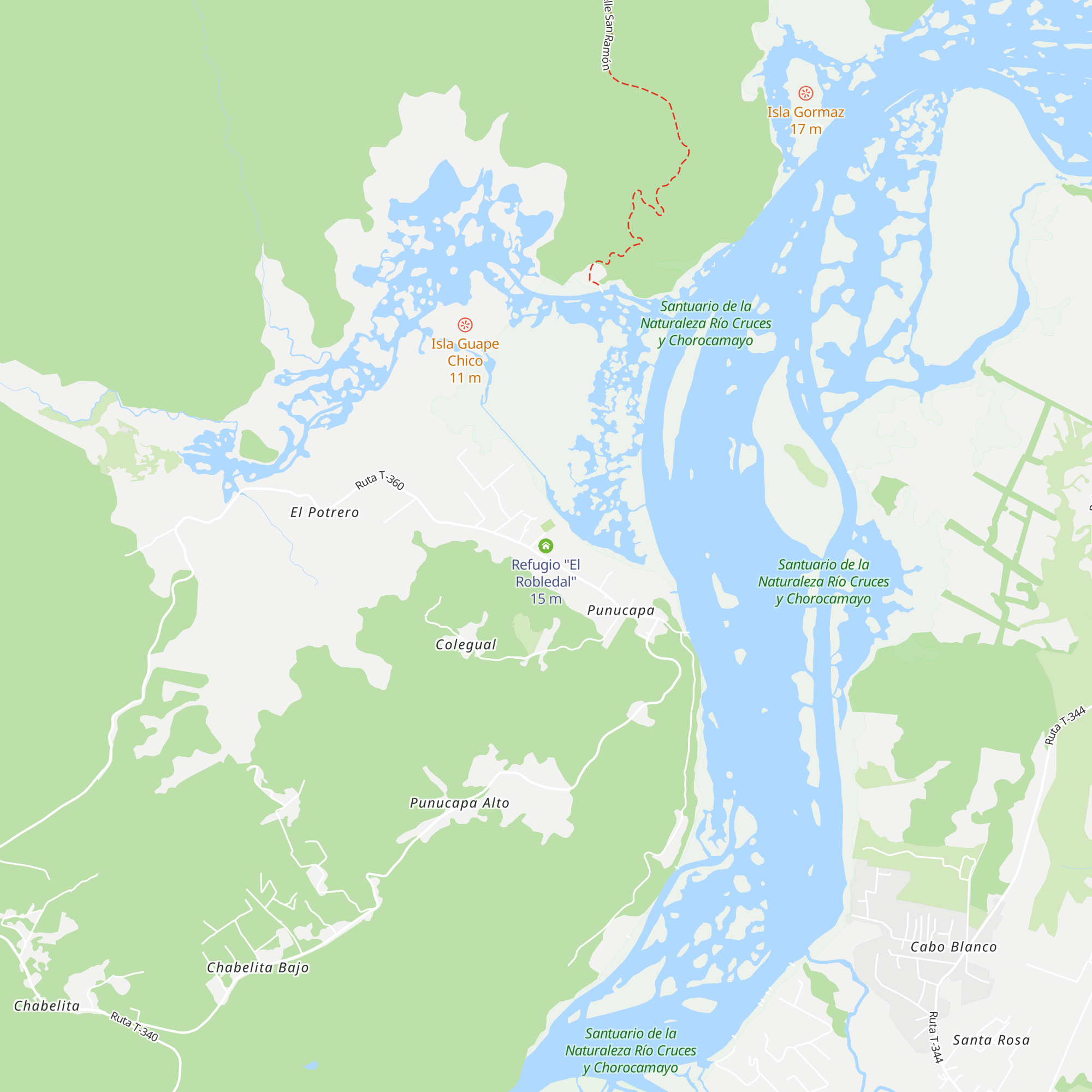 Refugio "El Robledal" map