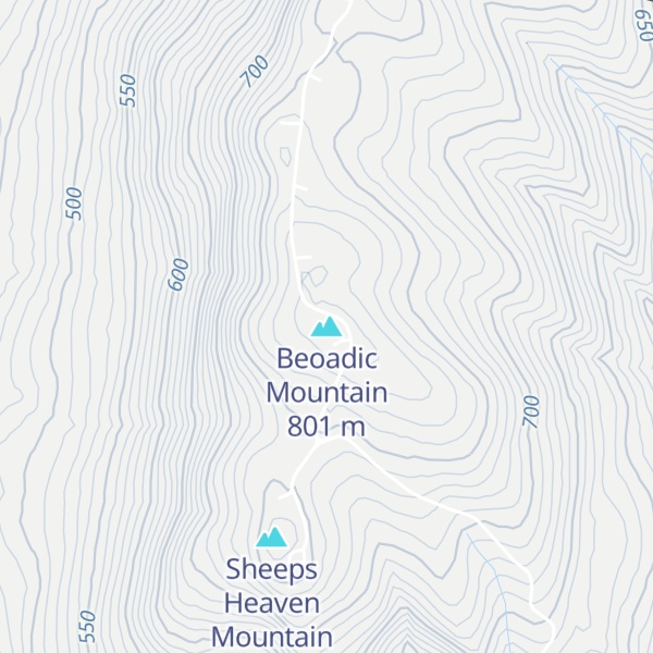 Map of Beoadic Mountain