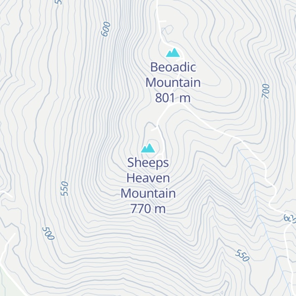Map of Sheeps Heaven Mountain